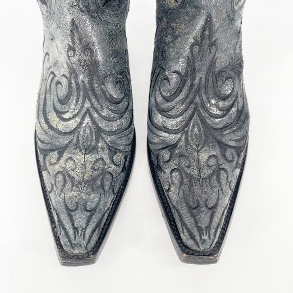 Old Gringo Black Embroidered Madona Pointed Toe Western Cowgirl Boot size 9.5 - Picture 7 of 10